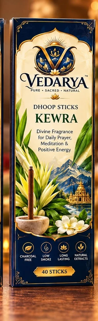 VEDARYA Kewra Dhoop Sticks front packaging